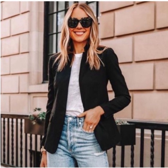 J.Crew Puff Sleeve Blazer in Stretchy Cotton Womens Size 8 - Picture 2 of 6